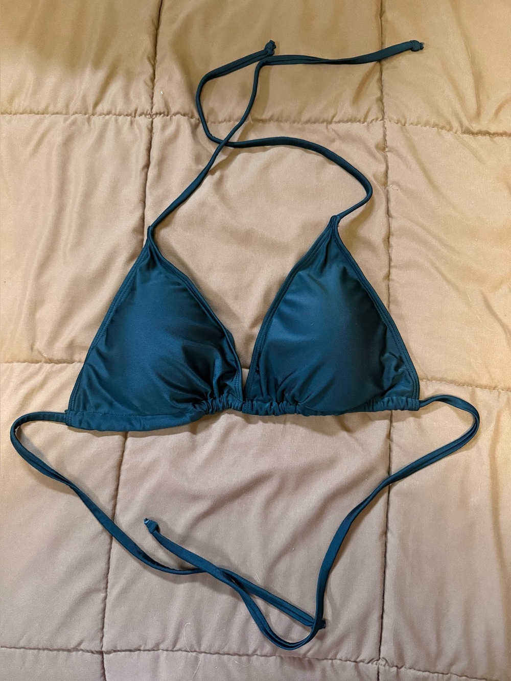SHEIN black bikini triangle top Size 1XL #swimwear #summer